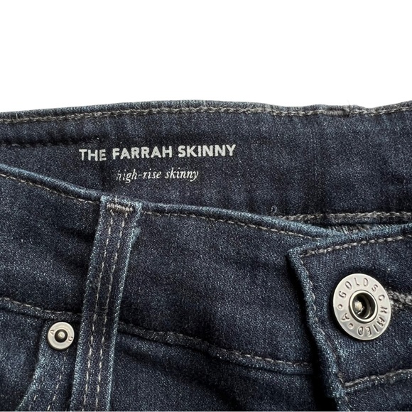 AG Adriano Goldschmied Dark Wash The Farrah High-Rise Skinny Size 27 - Picture 7 of 9